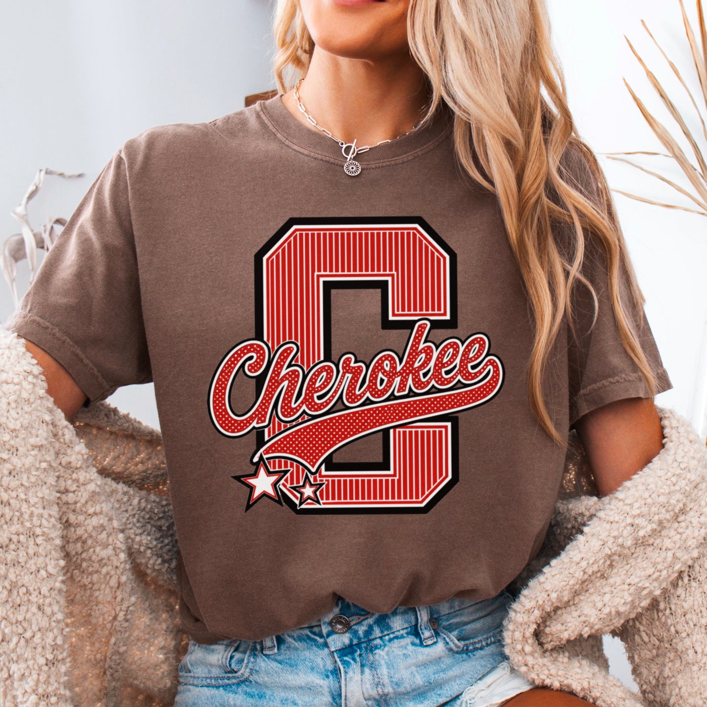 Cherokee Warriors Comfort Color Graphic Tee