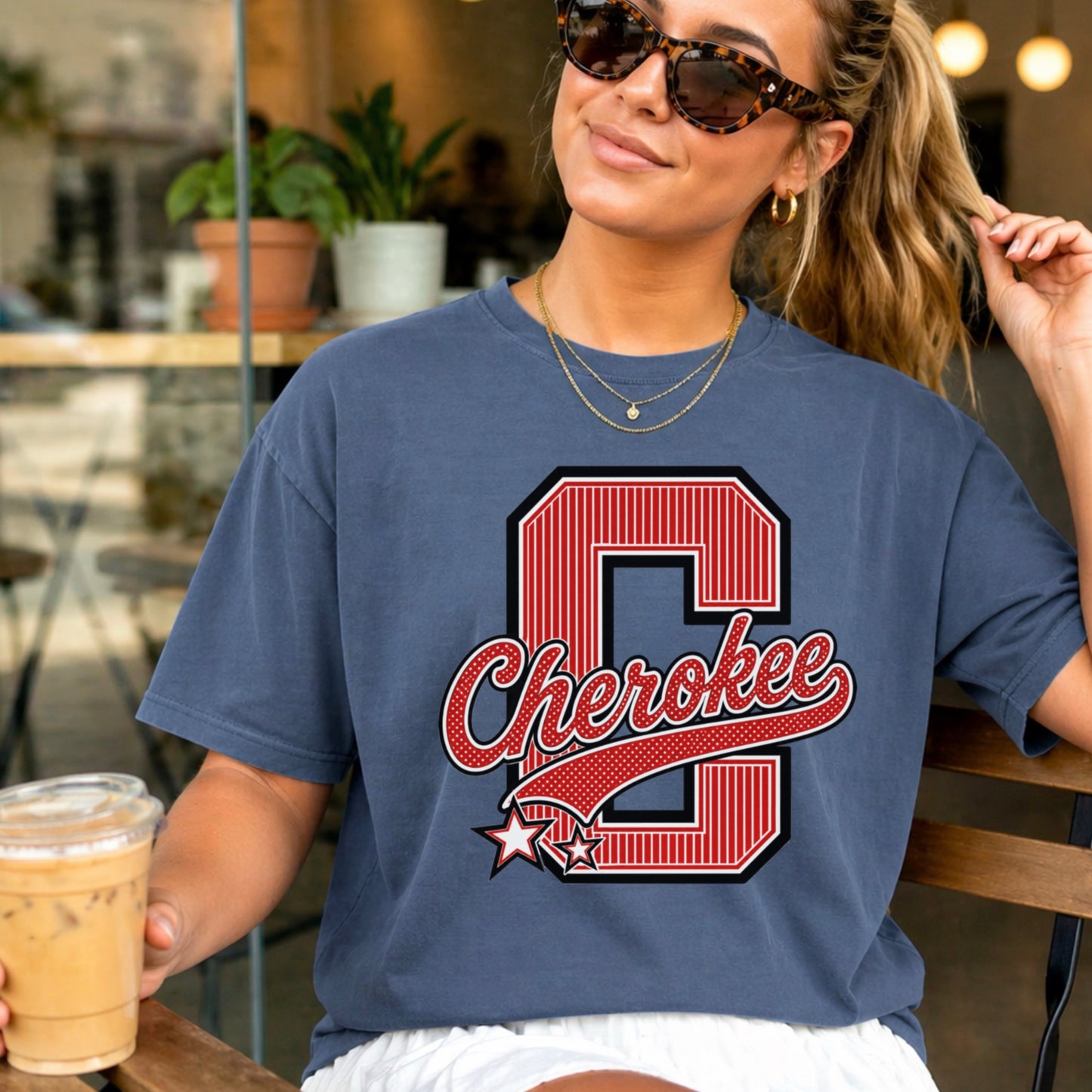 Cherokee Warriors Comfort Color Graphic Tee