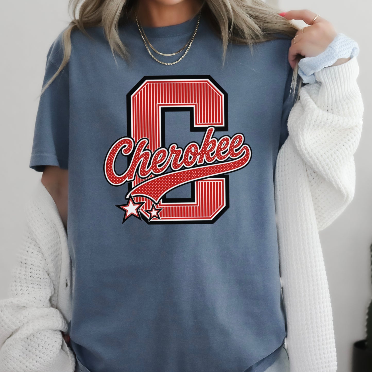 Cherokee Warriors Comfort Color Graphic Tee