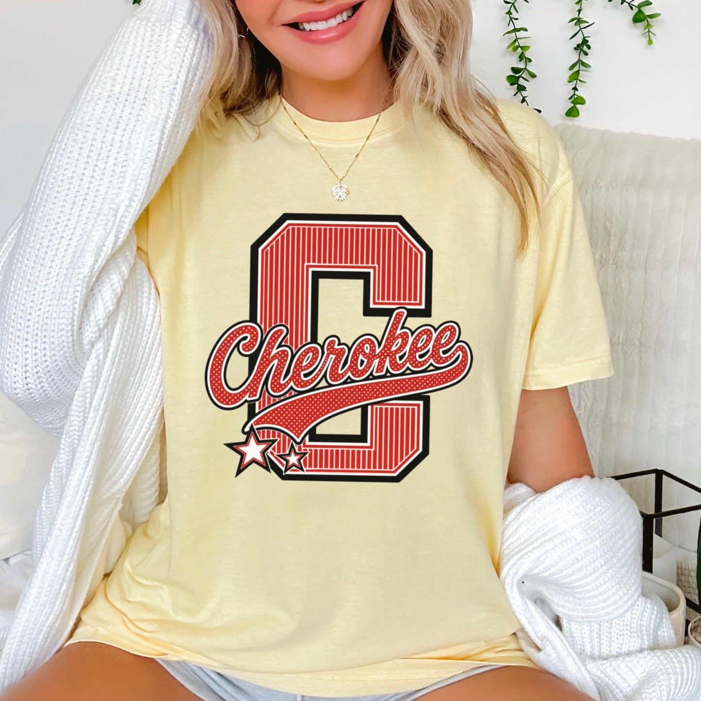 Cherokee Warriors Comfort Color Graphic Tee