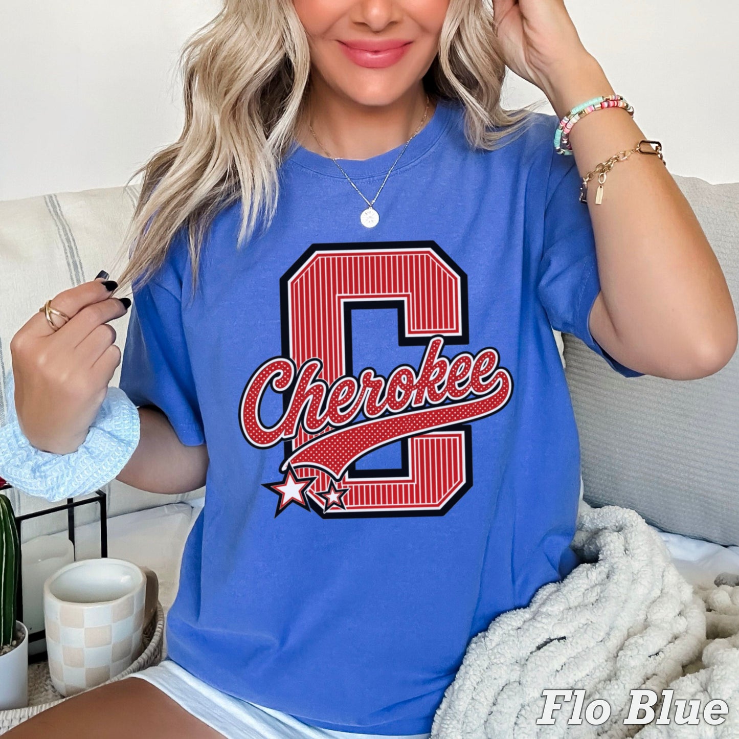 Cherokee Warriors Comfort Color Graphic Tee