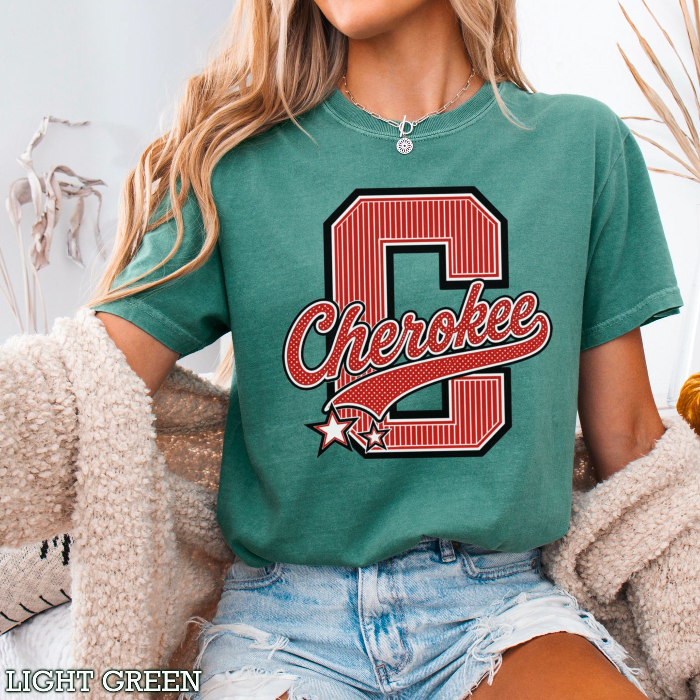 Cherokee Warriors Comfort Color Graphic Tee