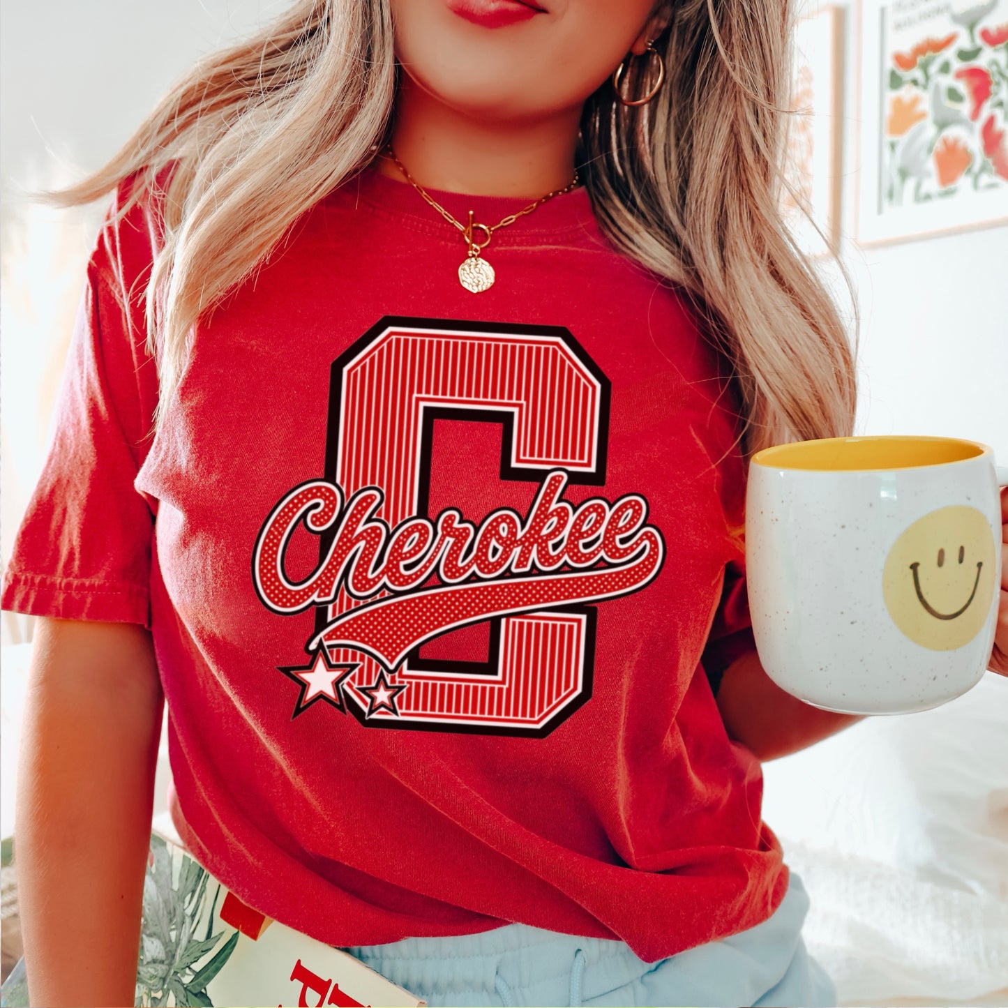 Cherokee Warriors Comfort Color Graphic Tee