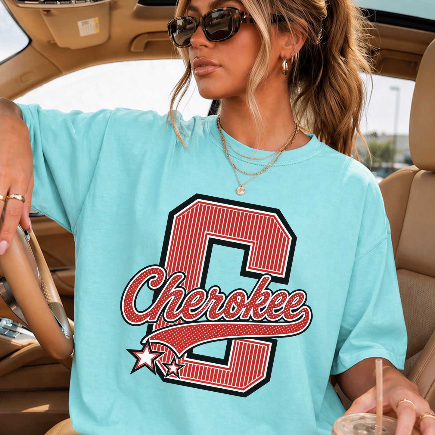 Cherokee Warriors Comfort Color Graphic Tee