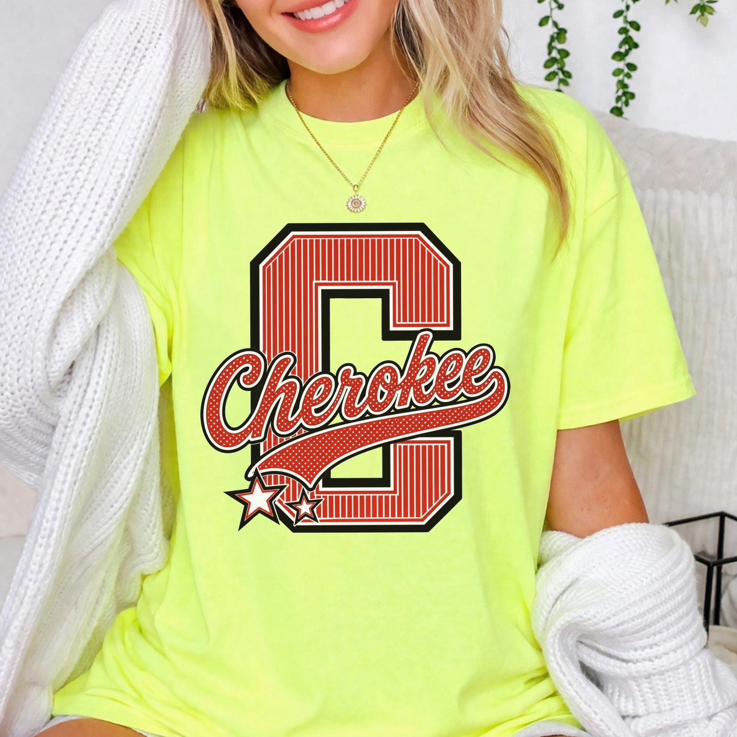 Cherokee Warriors Comfort Color Graphic Tee