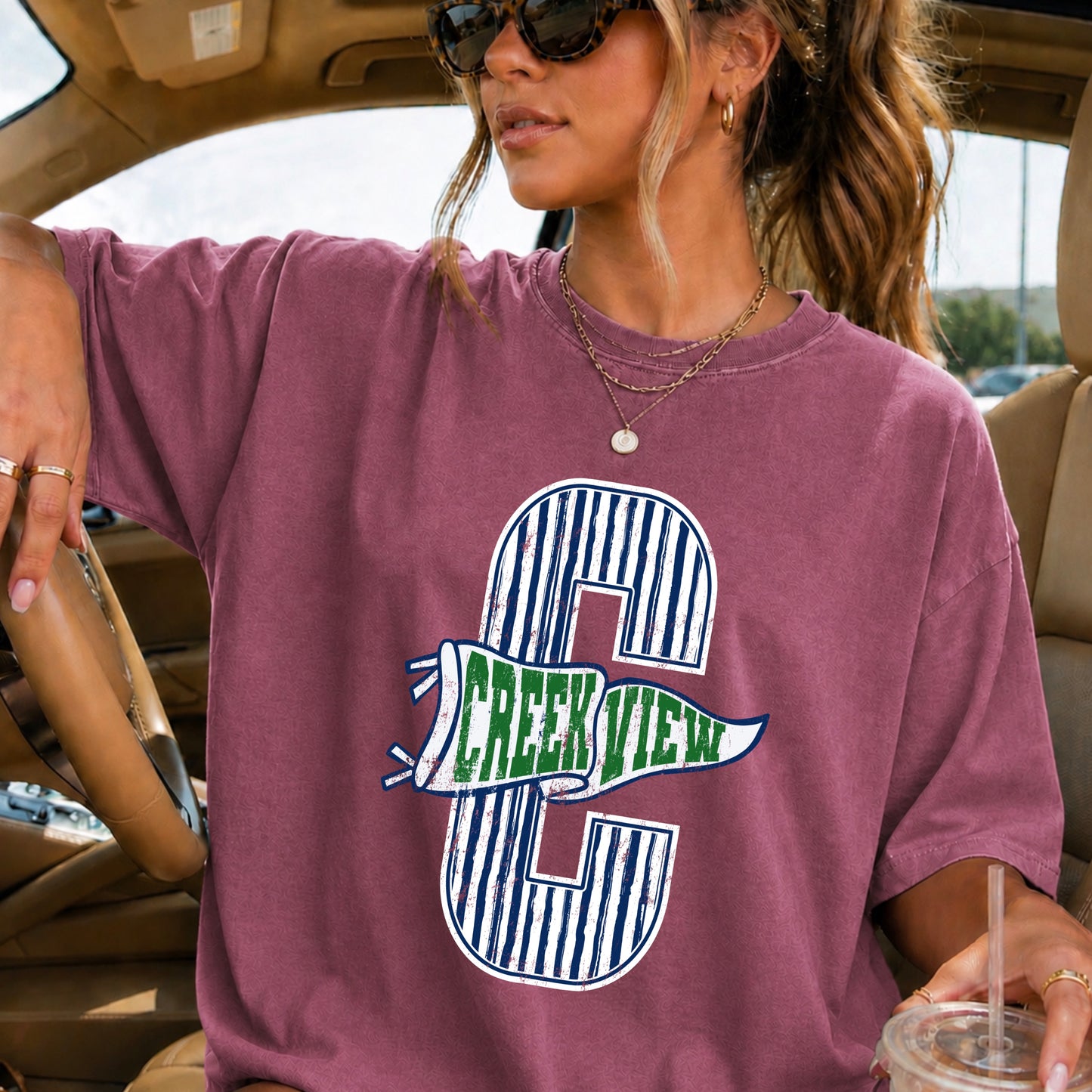 Creekview Grizzlies Comfort Color Graphic Tee