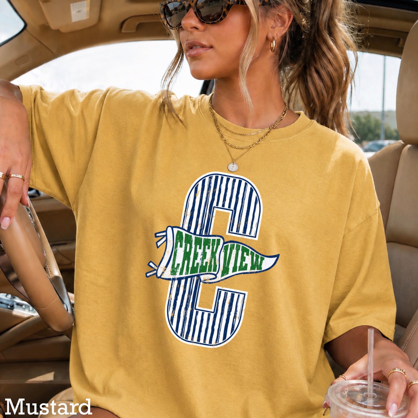 Creekview Grizzlies Comfort Color Graphic Tee