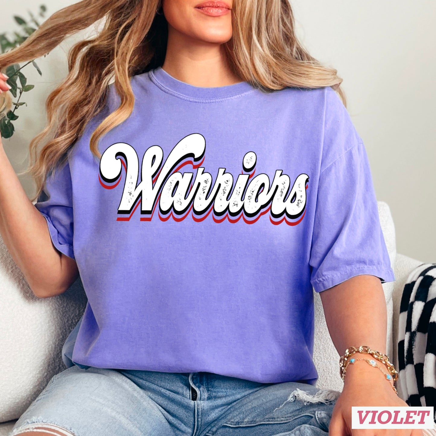 Warriors Comfort Color Graphic Tee