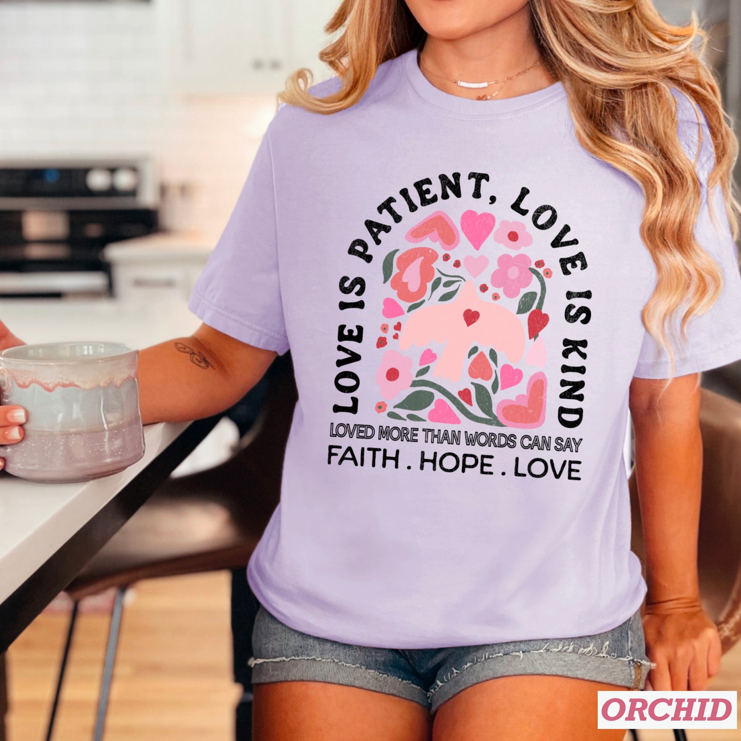 Love Is Patient Comfort Color Graphic Tee