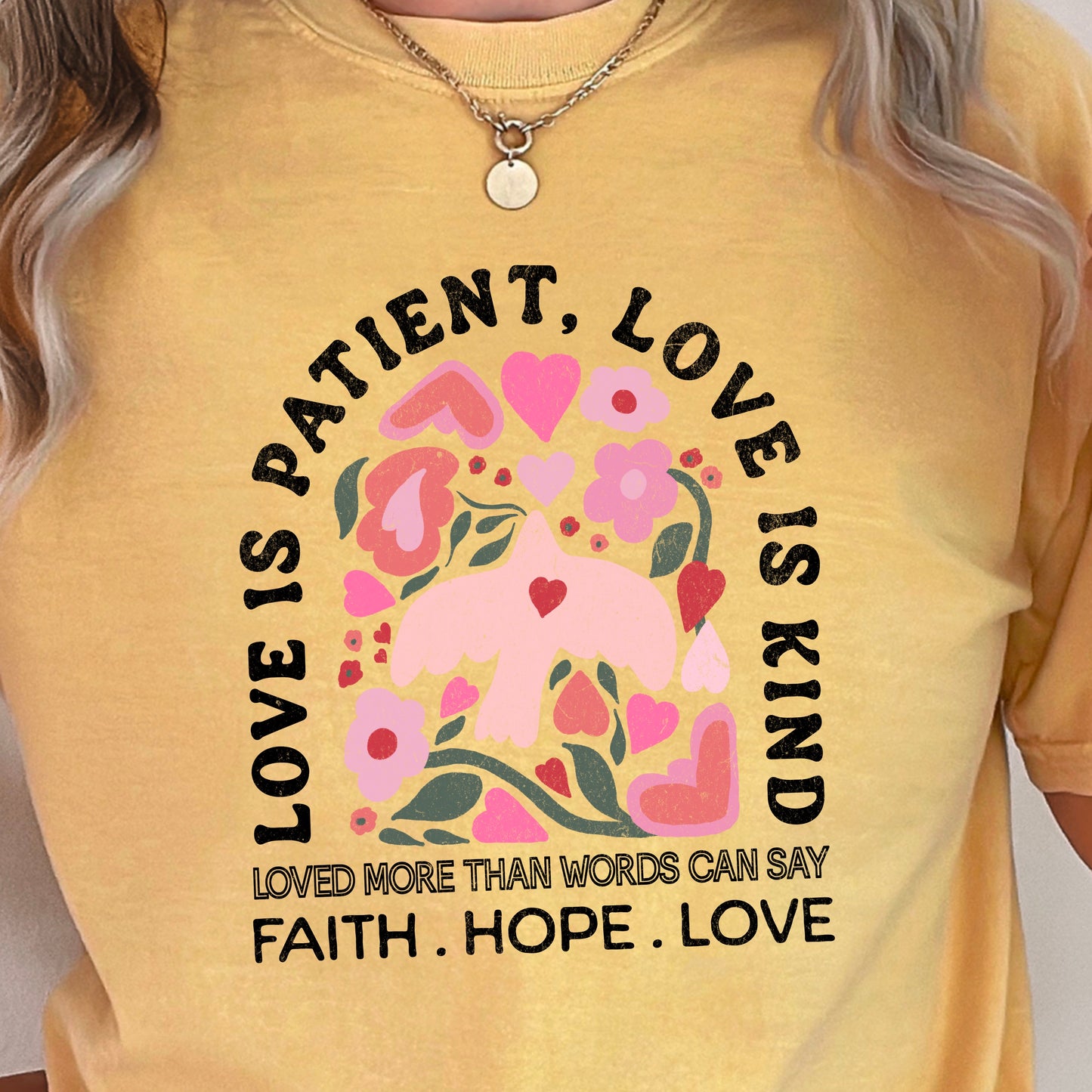 Love Is Patient Comfort Color Graphic Tee