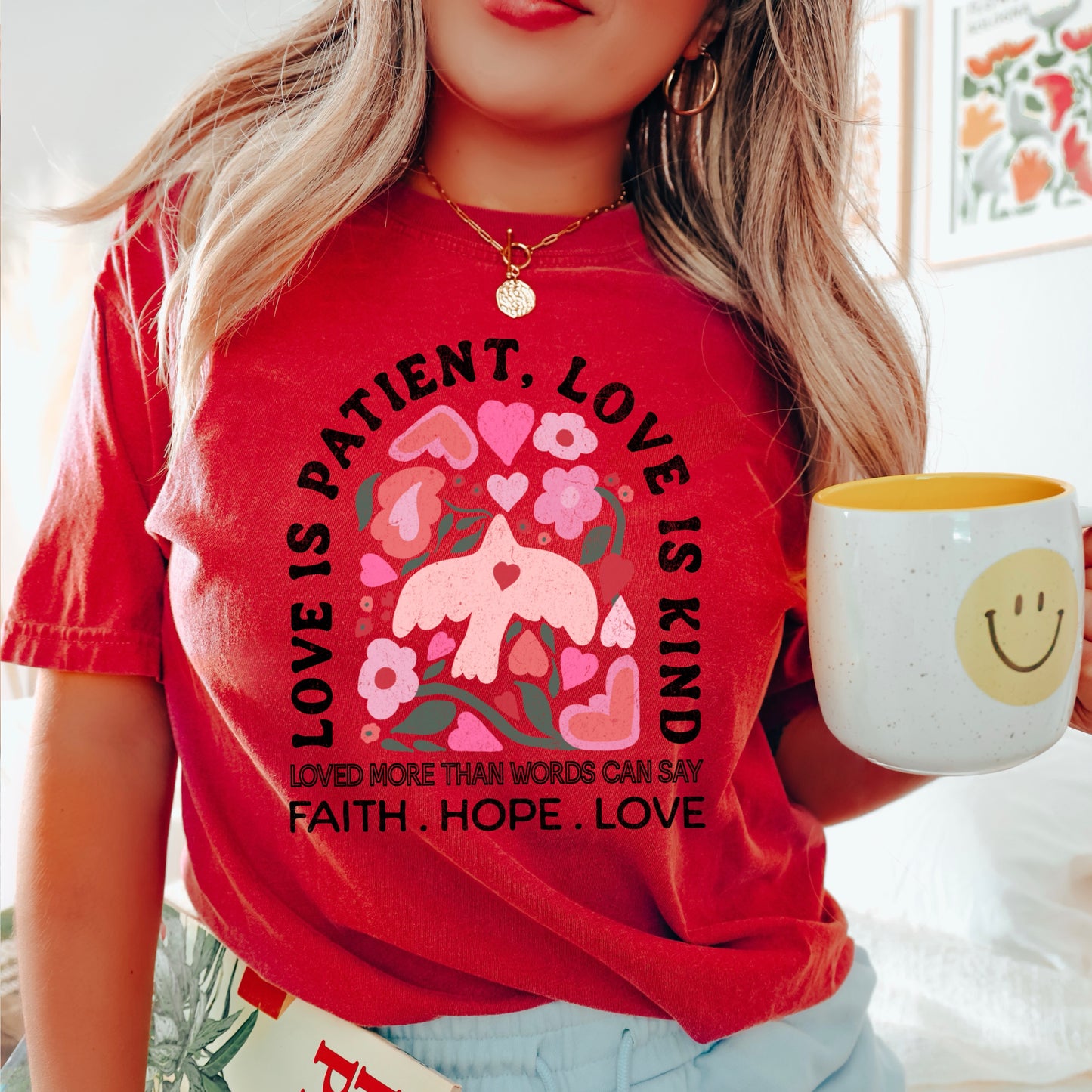 Love Is Patient Comfort Color Graphic Tee
