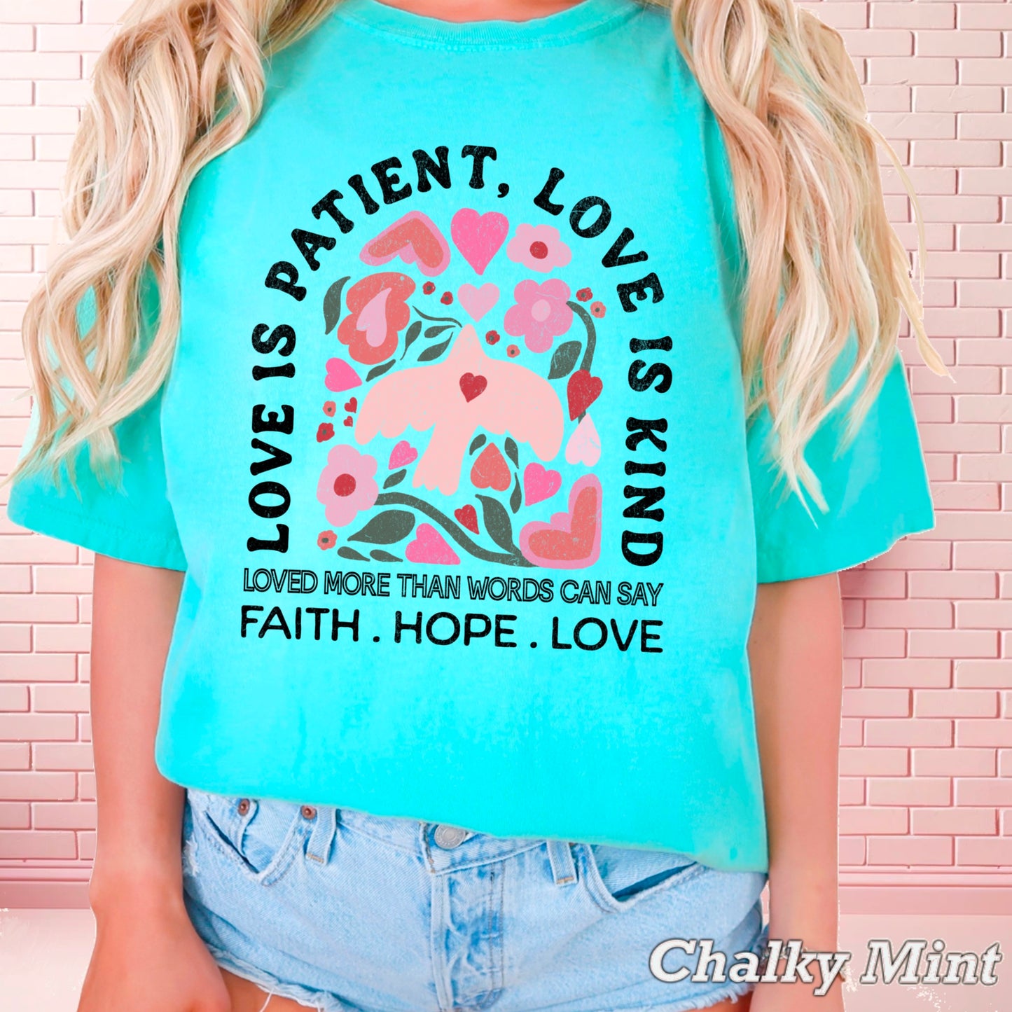 Love Is Patient Comfort Color Graphic Tee