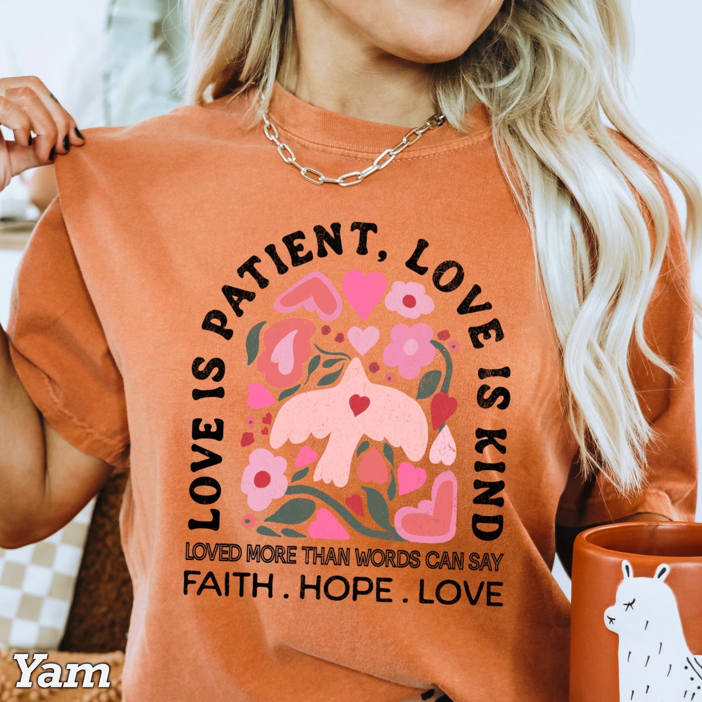 Love Is Patient Comfort Color Graphic Tee