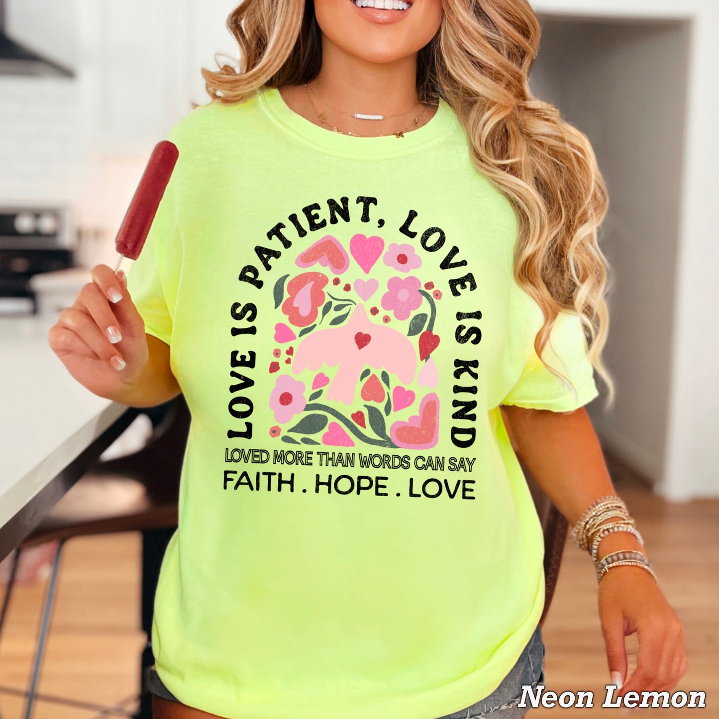 Love Is Patient Comfort Color Graphic Tee