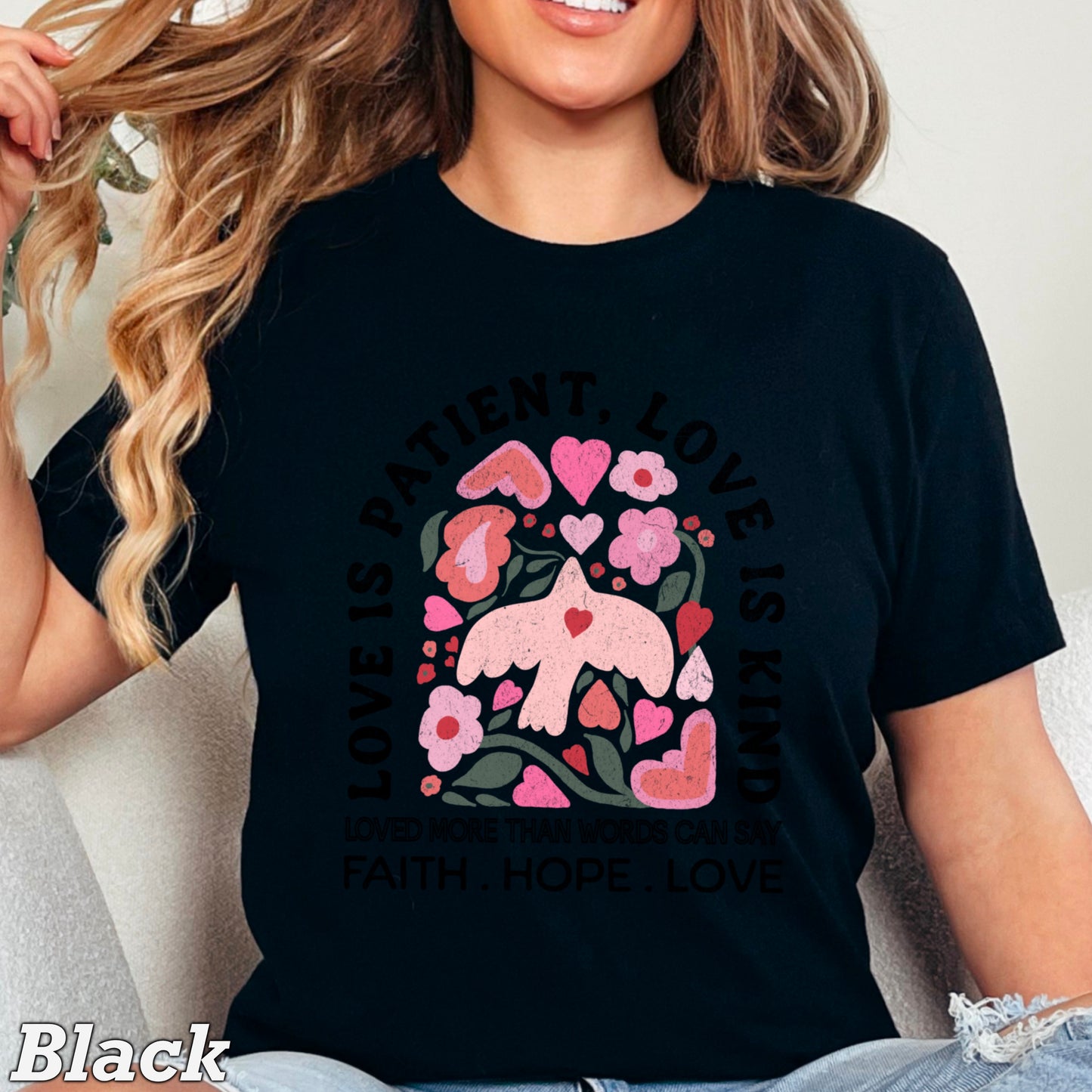 Love Is Patient Comfort Color Graphic Tee