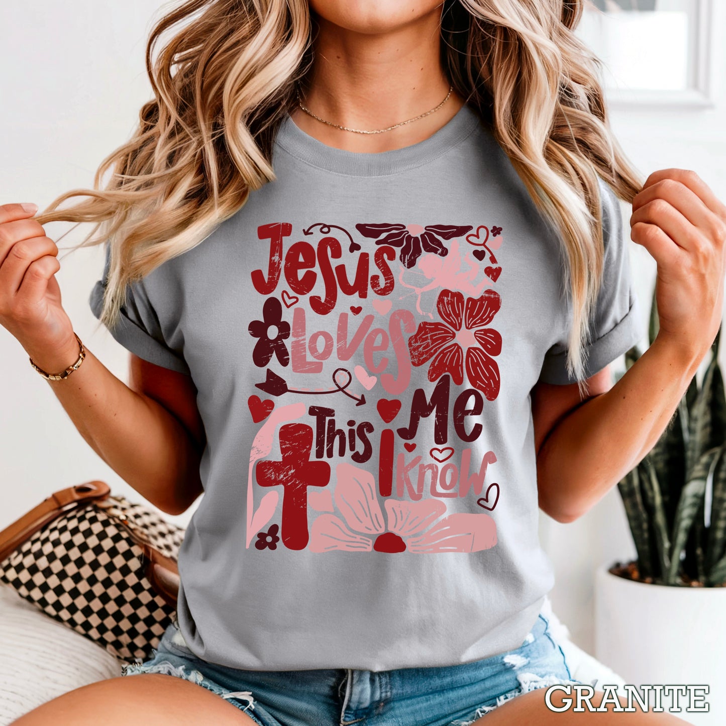 Jesus Loves Me  Comfort Color Graphic Tee