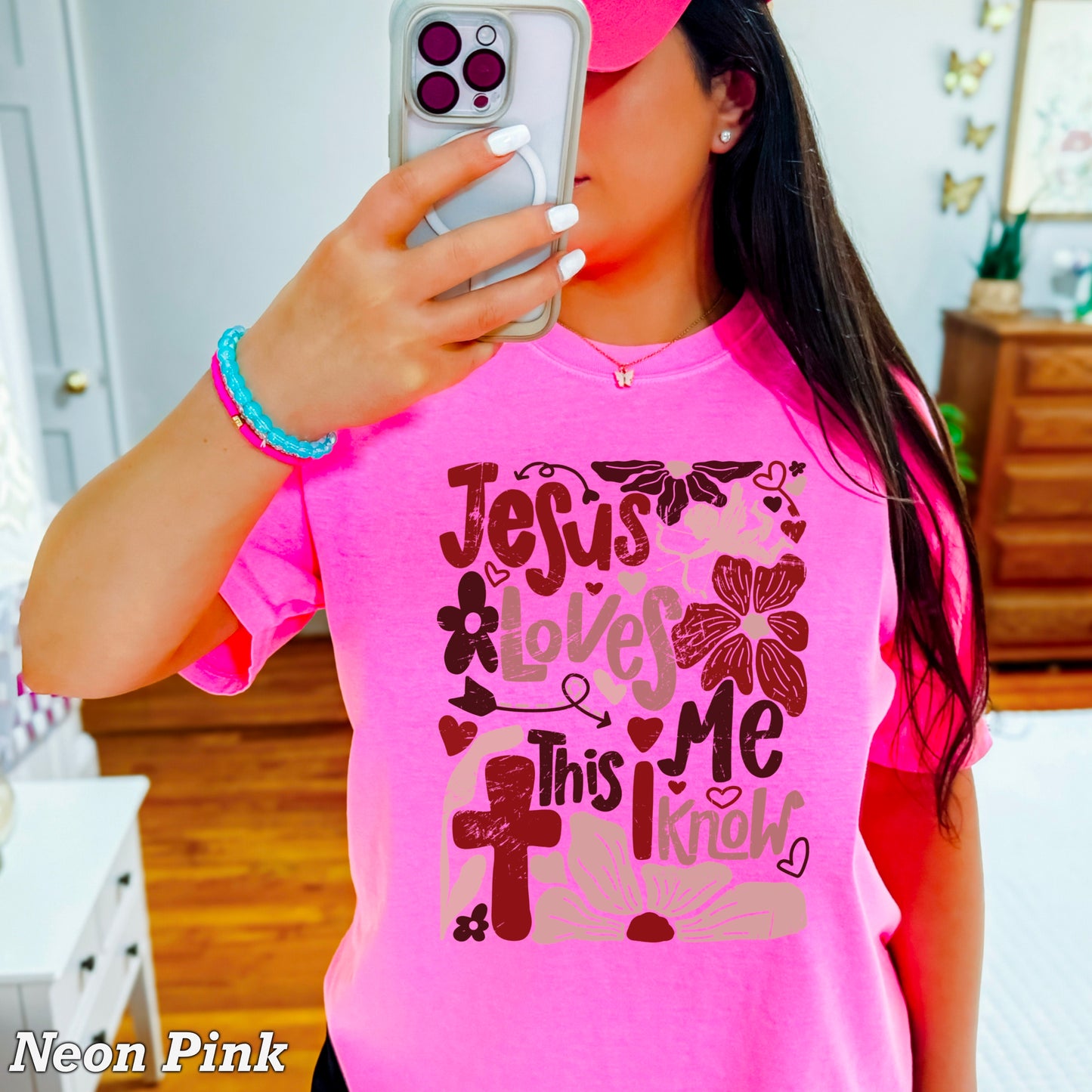 Jesus Loves Me  Comfort Color Graphic Tee