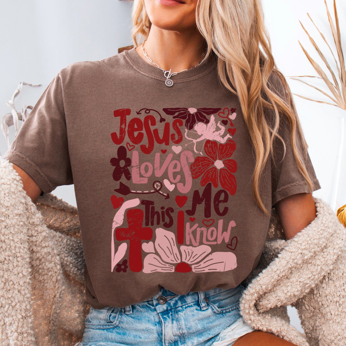 Jesus Loves Me  Comfort Color Graphic Tee