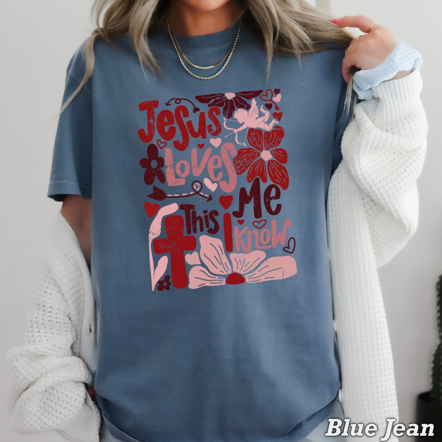Jesus Loves Me  Comfort Color Graphic Tee