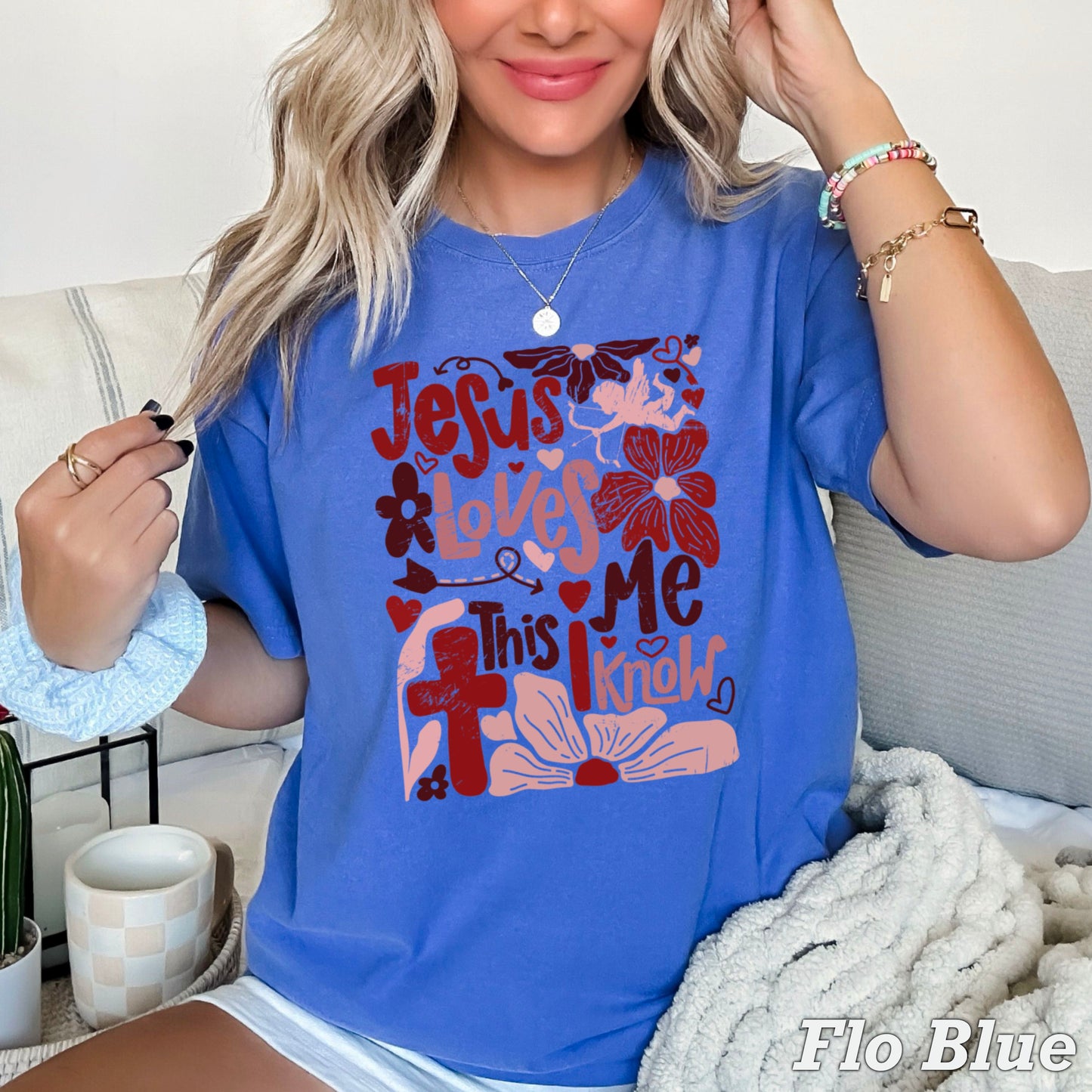 Jesus Loves Me  Comfort Color Graphic Tee