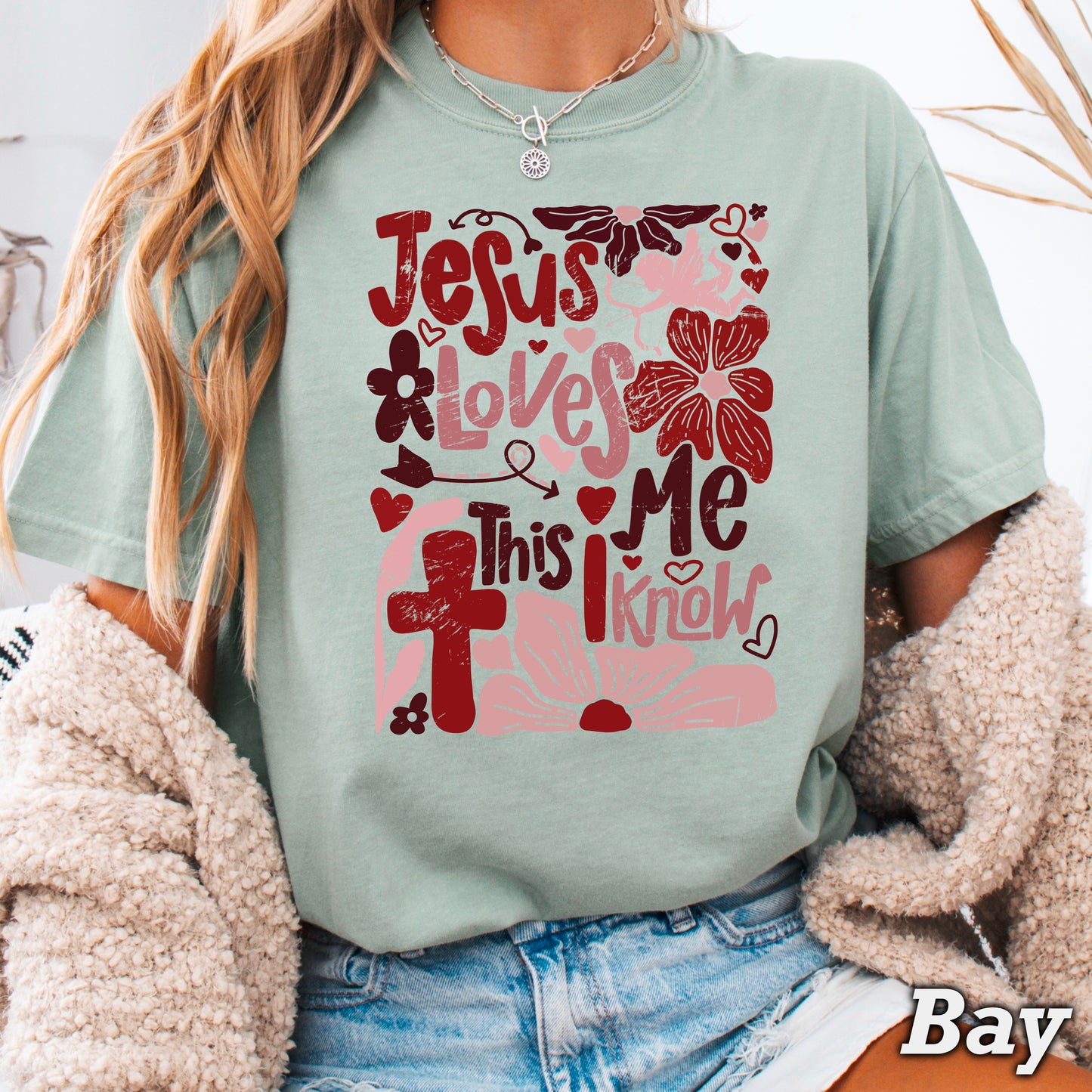 Jesus Loves Me  Comfort Color Graphic Tee
