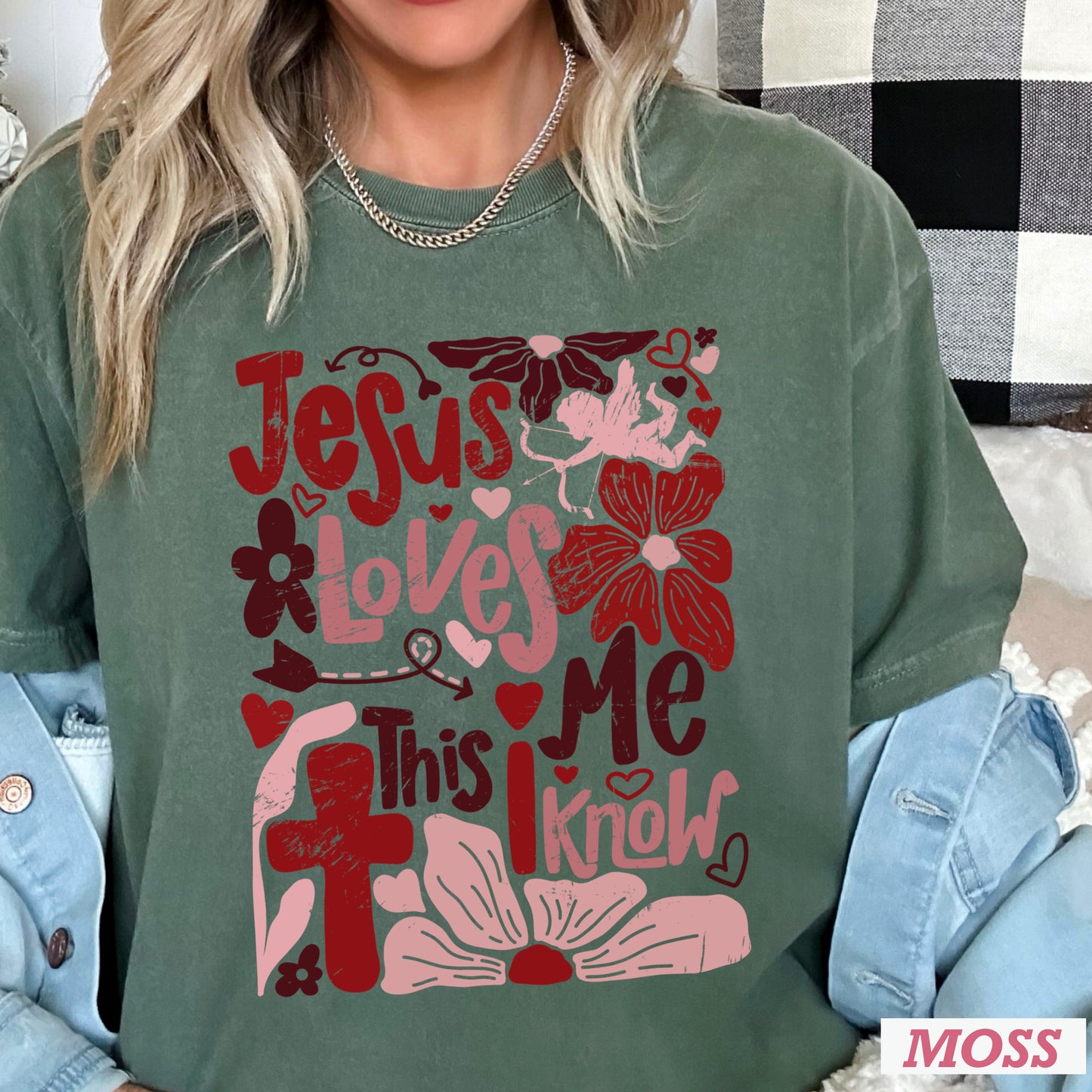 Jesus Loves Me  Comfort Color Graphic Tee