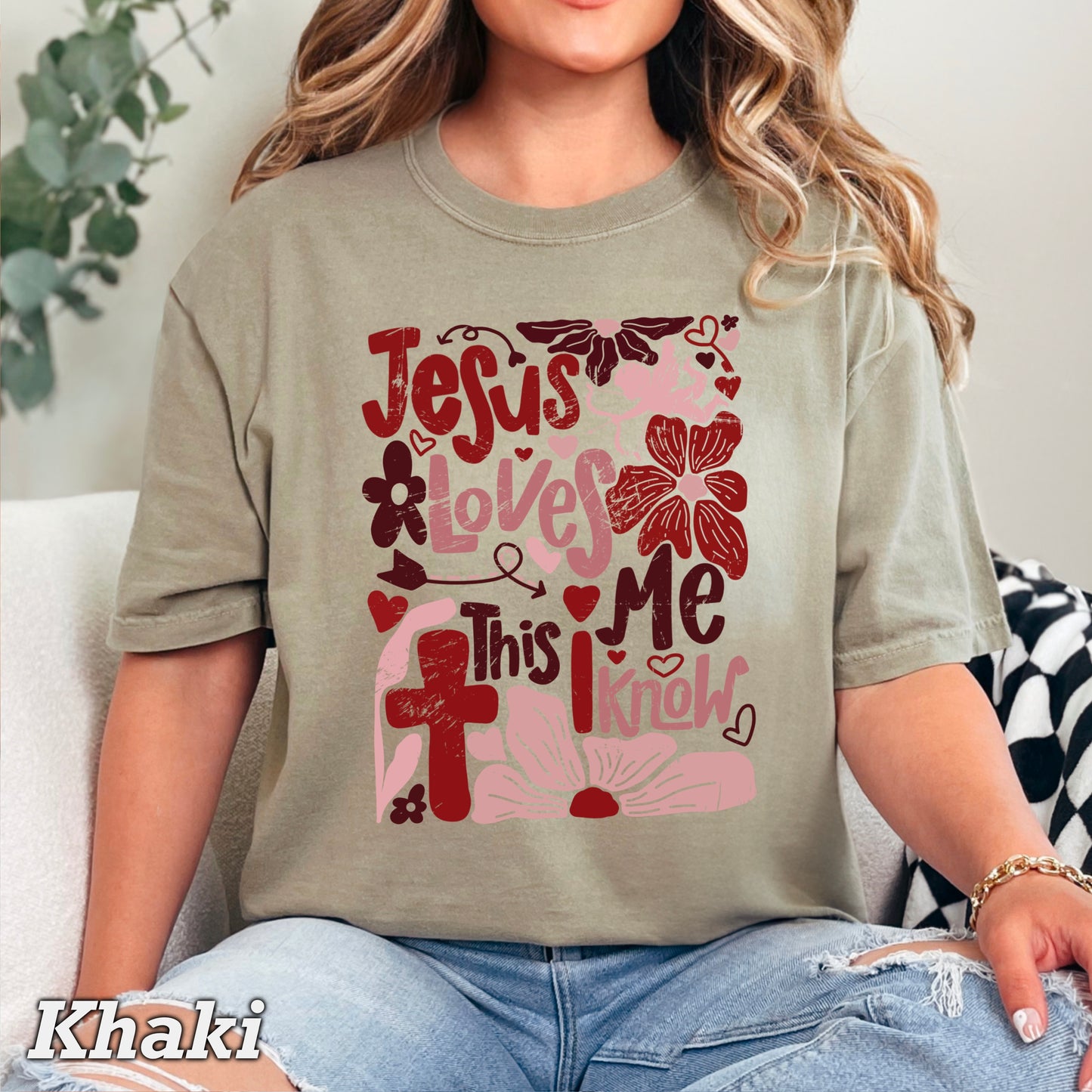 Jesus Loves Me  Comfort Color Graphic Tee
