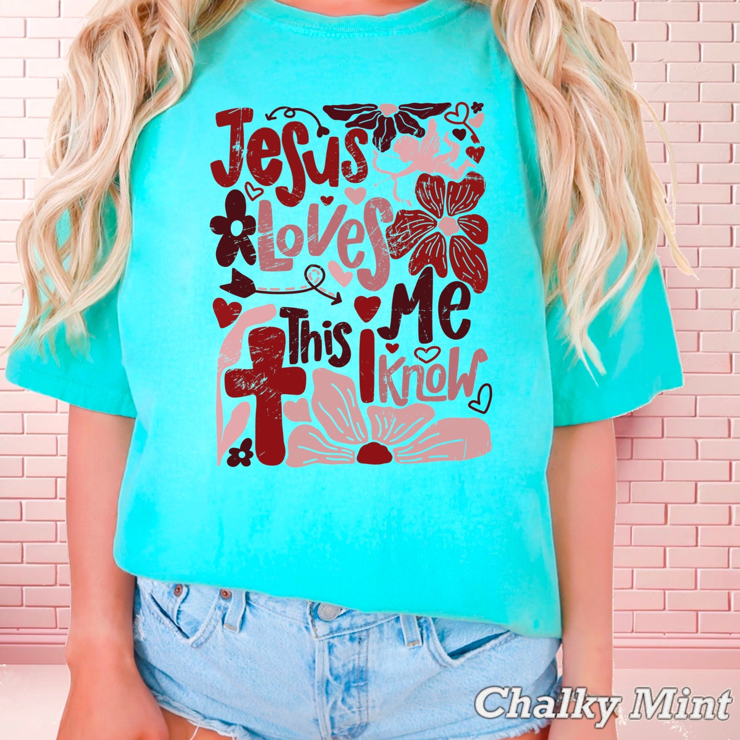 Jesus Loves Me  Comfort Color Graphic Tee