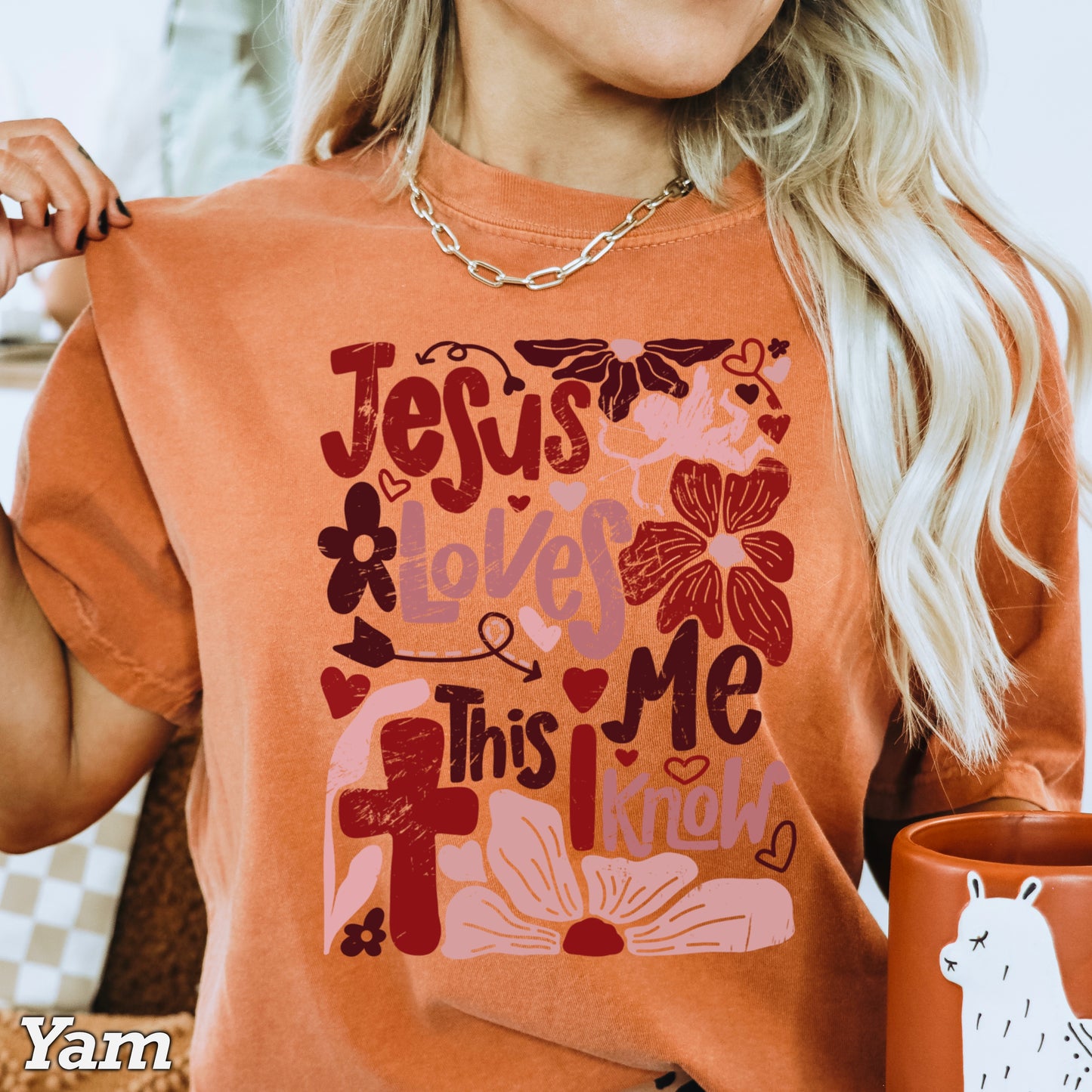 Jesus Loves Me  Comfort Color Graphic Tee