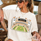 Orange & White College Stadium Comfort Color Graphic Tee