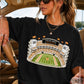 Orange & White College Stadium Comfort Color Graphic Tee