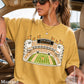 Orange & White College Stadium Comfort Color Graphic Tee