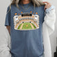 Orange & White College Stadium Comfort Color Graphic Tee