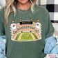 Orange & White College Stadium Comfort Color Graphic Tee