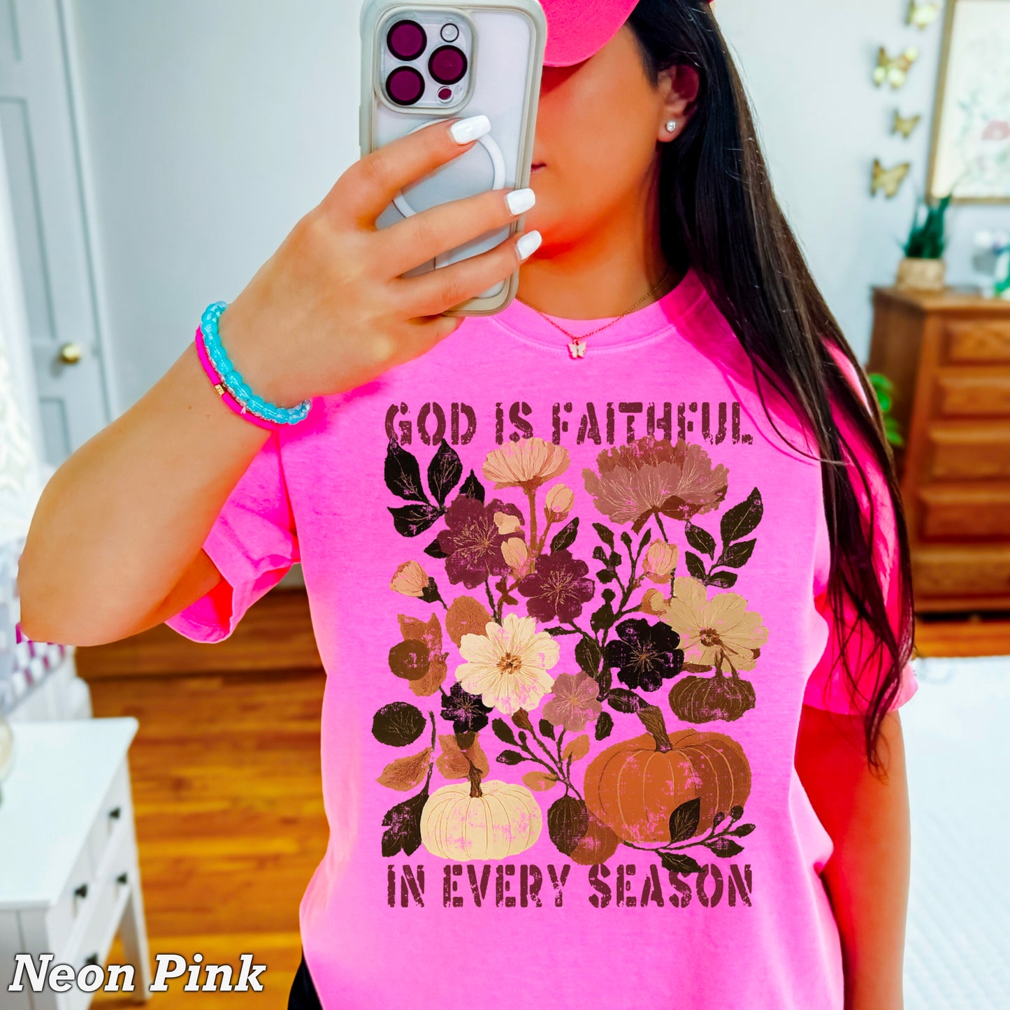 God Is Faithful In Every Season Comfort Color Graphic Tee