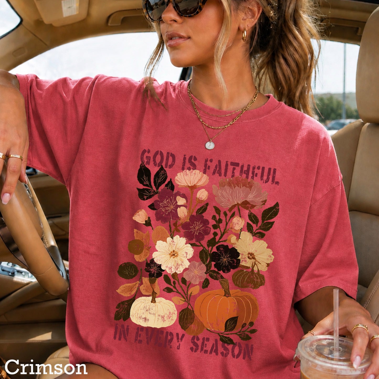 God Is Faithful In Every Season Comfort Color Graphic Tee