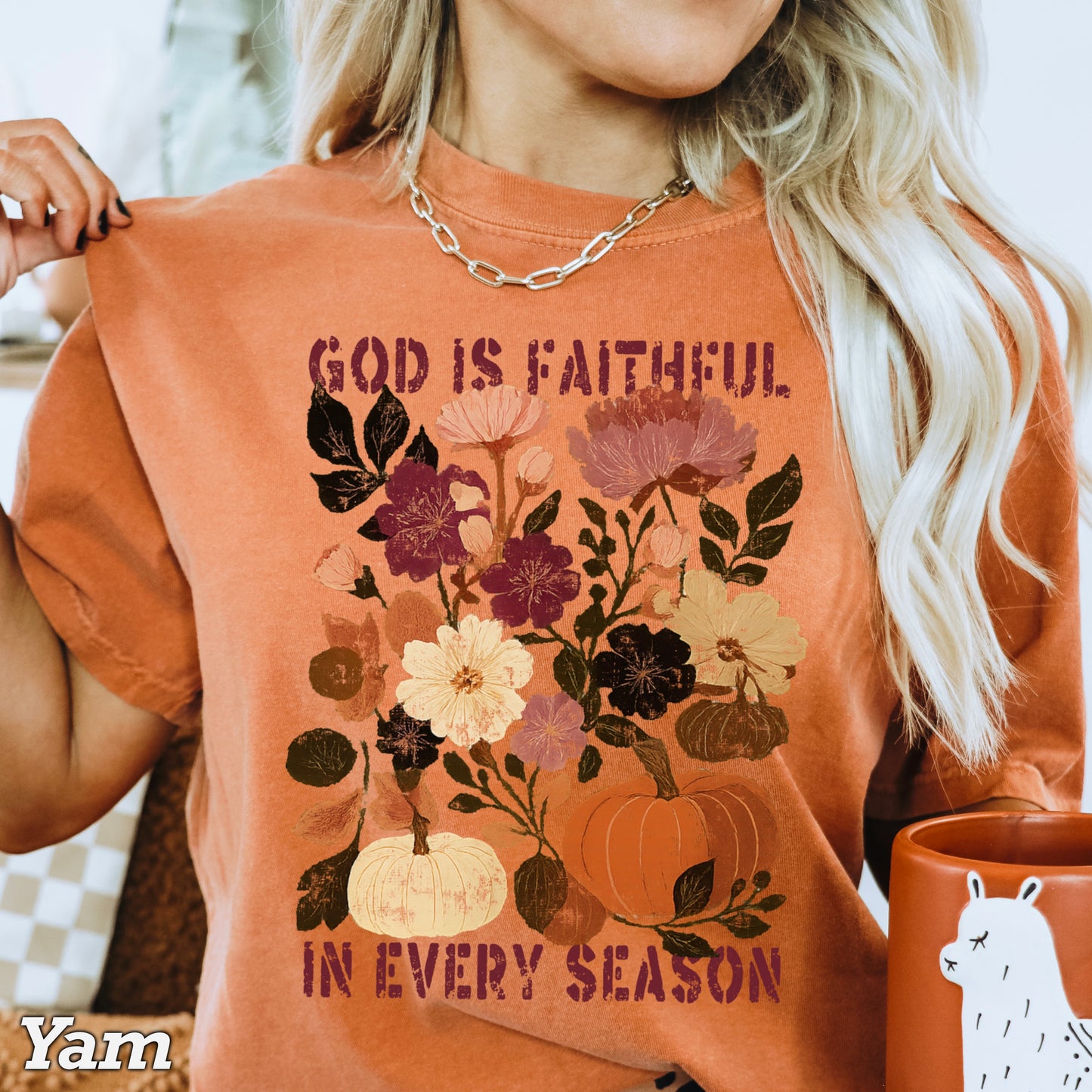 God Is Faithful In Every Season Comfort Color Graphic Tee