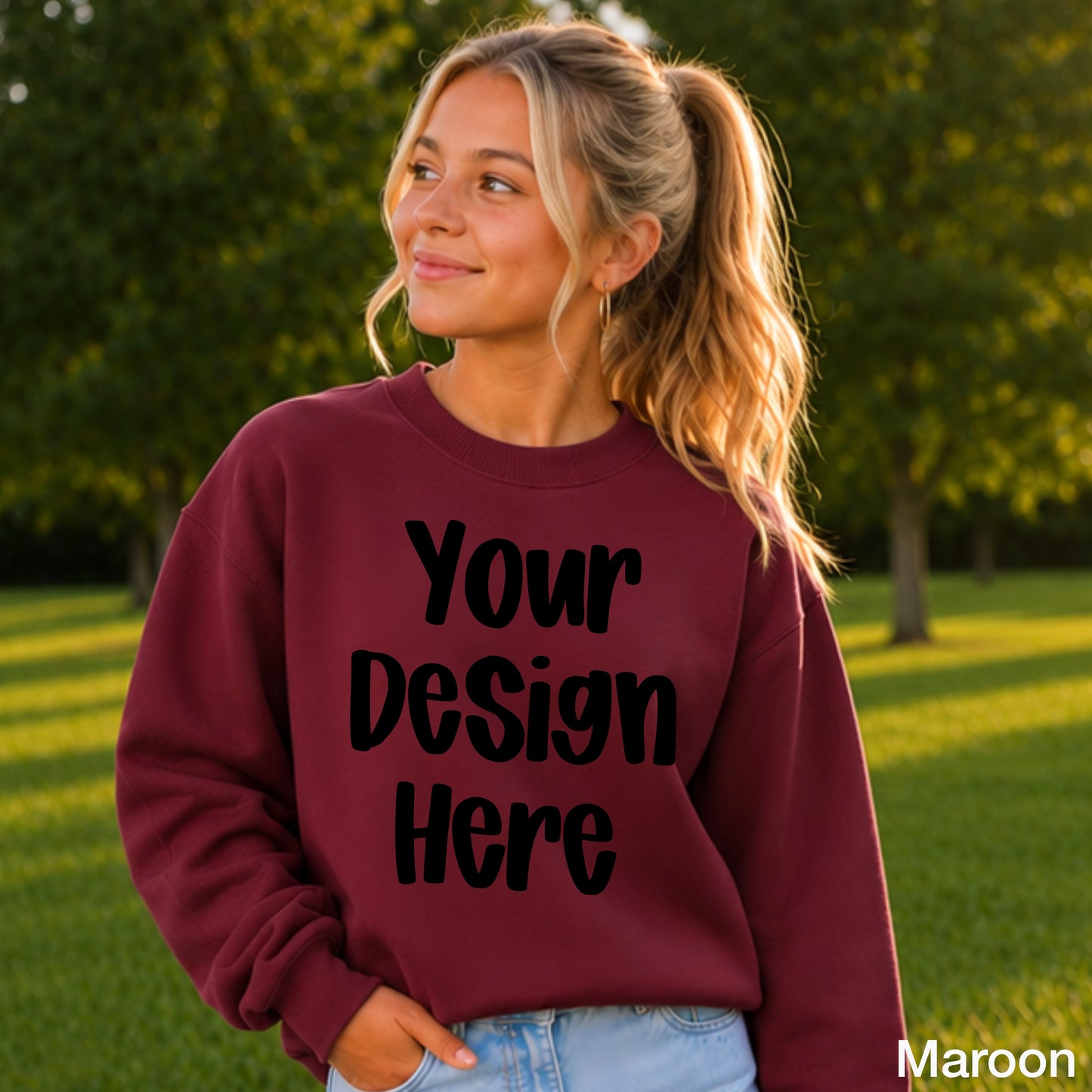 Custom Youth Print On Demand Gildan Sweatshirt