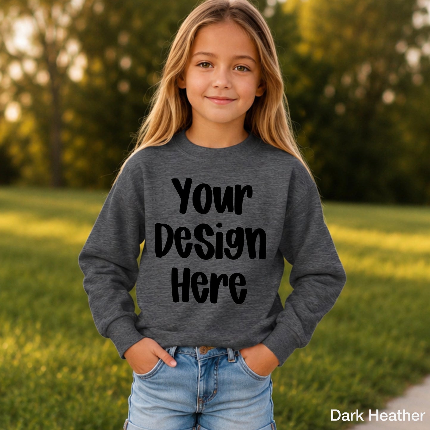 Custom Youth Print On Demand Gildan Sweatshirt
