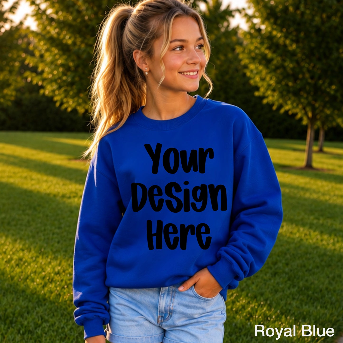 Custom Youth Print On Demand Gildan Sweatshirt