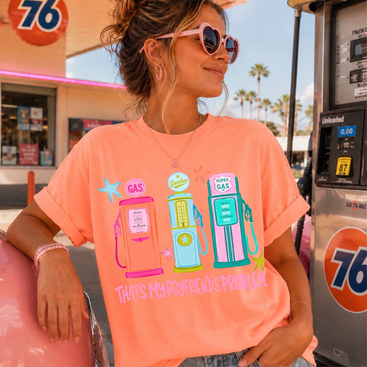 That’s My Boyfriends Problem Gas Station Comfort Color Graphic Tee