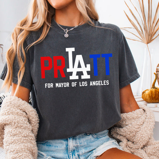 Pratt For Mayor Of Los Angeles Comfort Color Graphic Tee