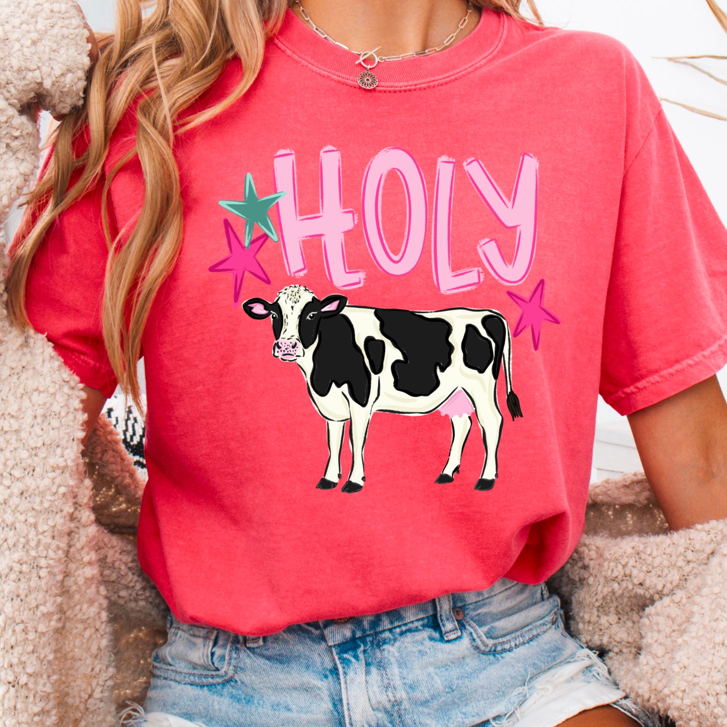 Holy Cow Comfort Color Graphic Tee