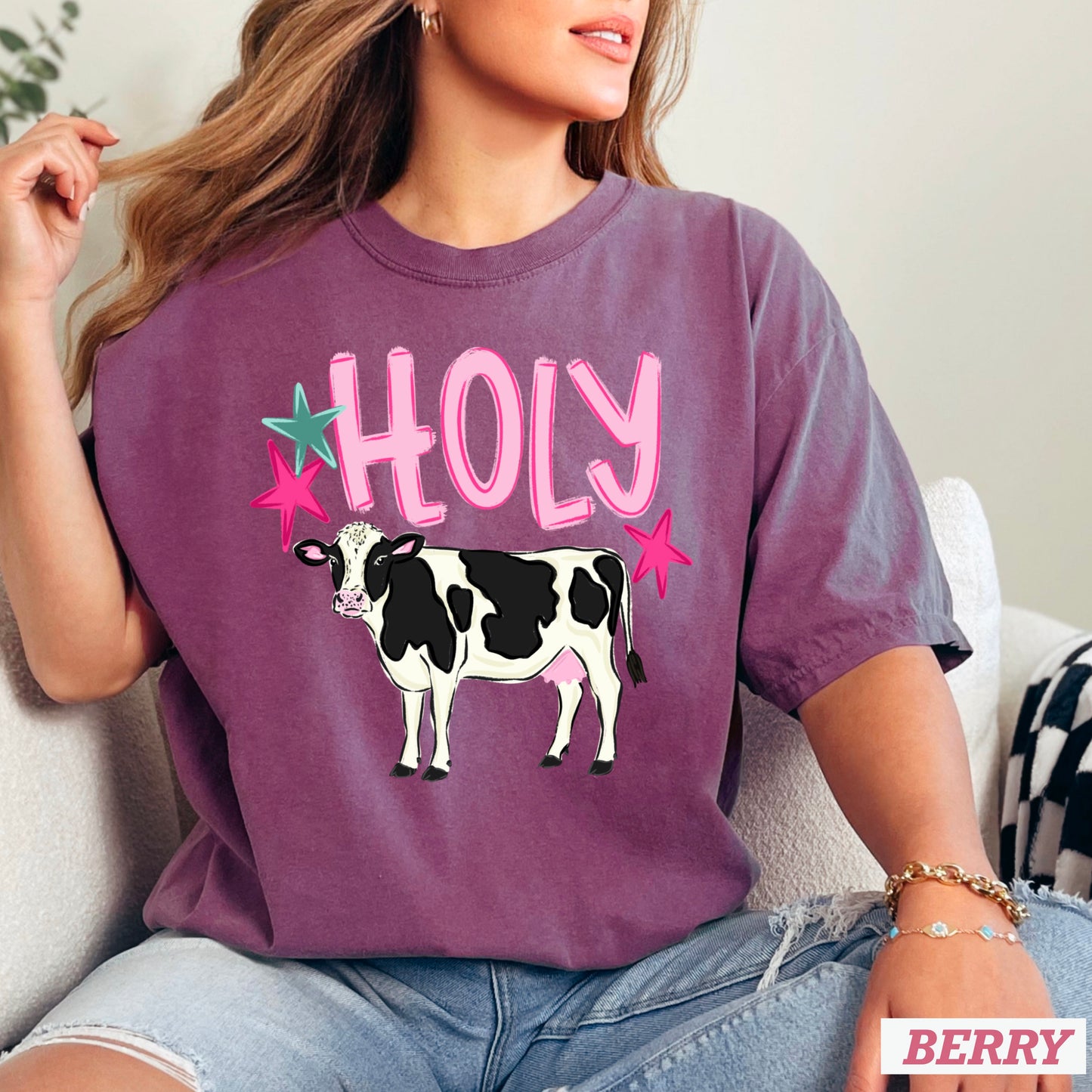 Holy Cow Comfort Color Graphic Tee