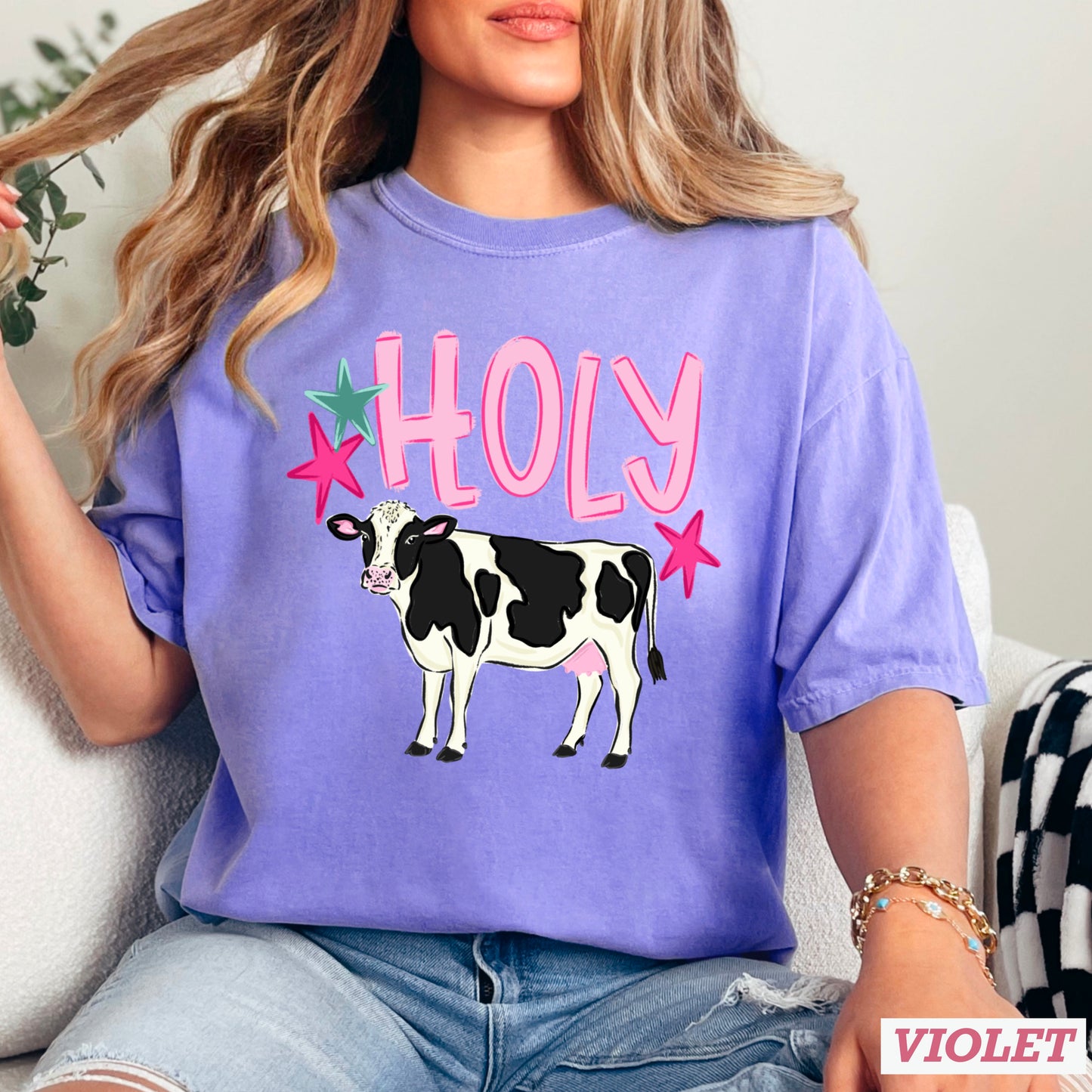 Holy Cow Comfort Color Graphic Tee