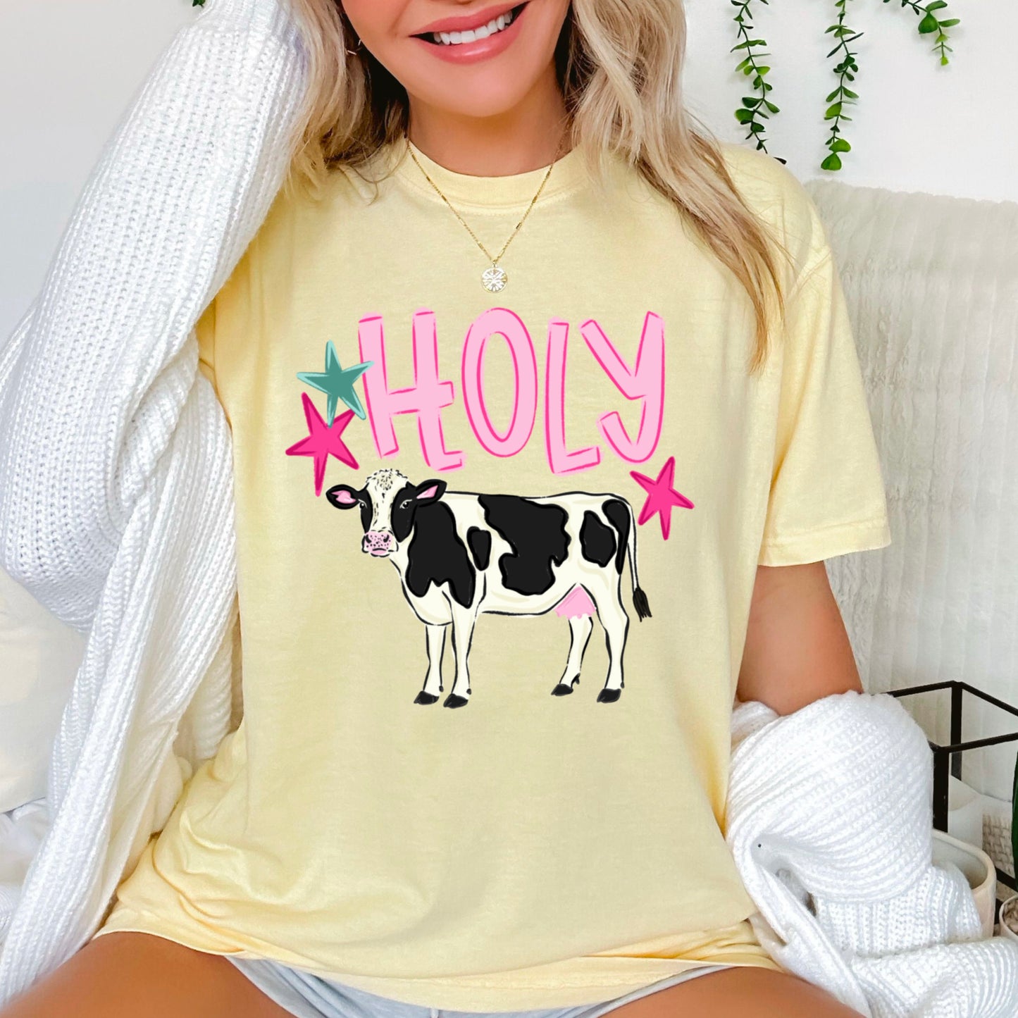 Holy Cow Comfort Color Graphic Tee