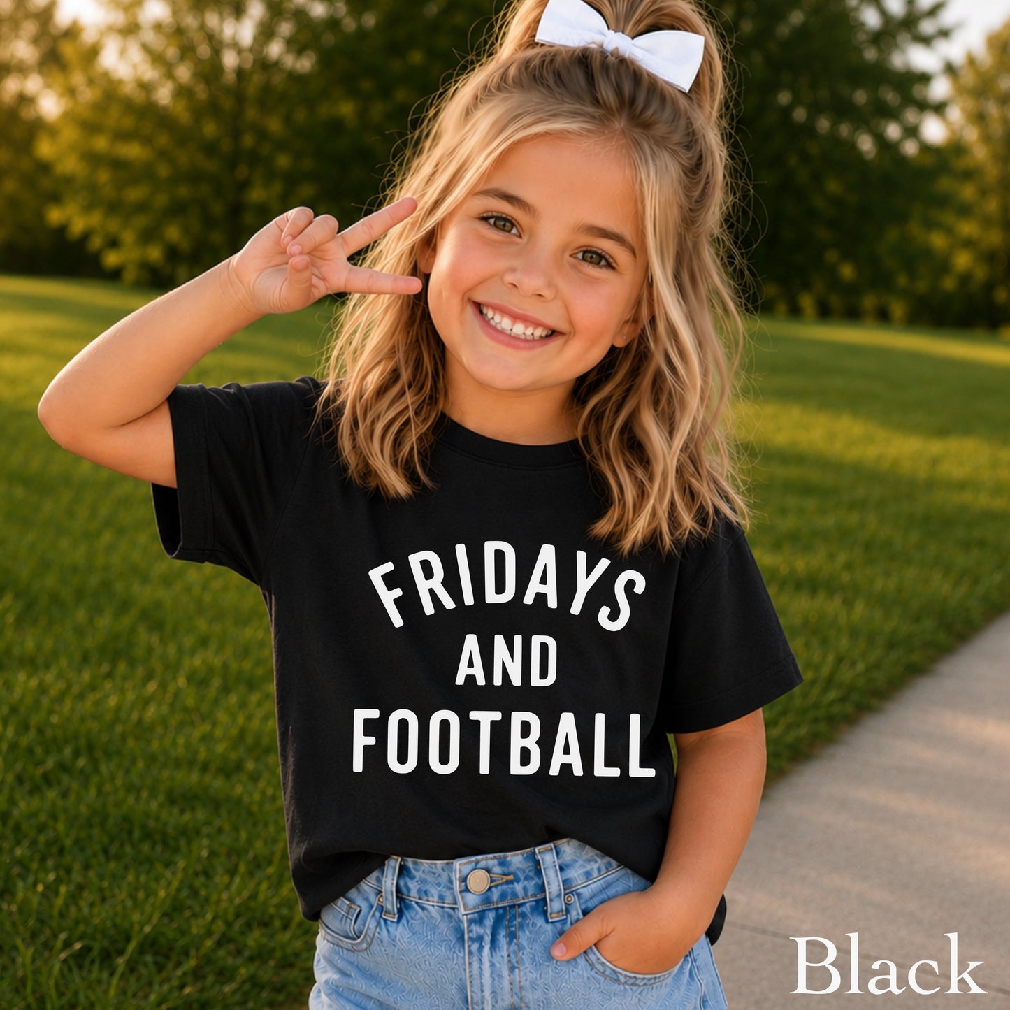 Fridays And Football Youth Comfort Color T-Shirt