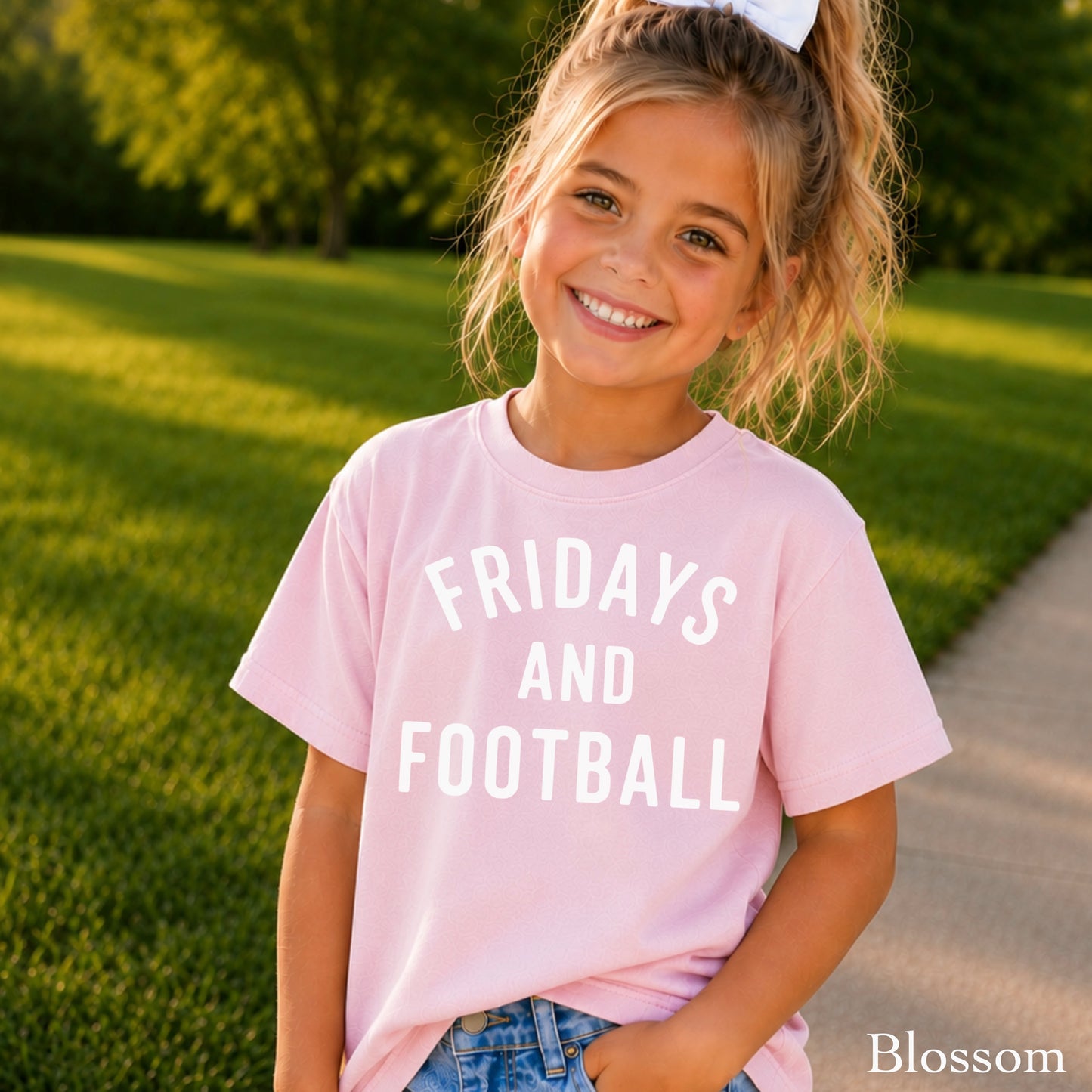 Fridays And Football Youth Comfort Color T-Shirt