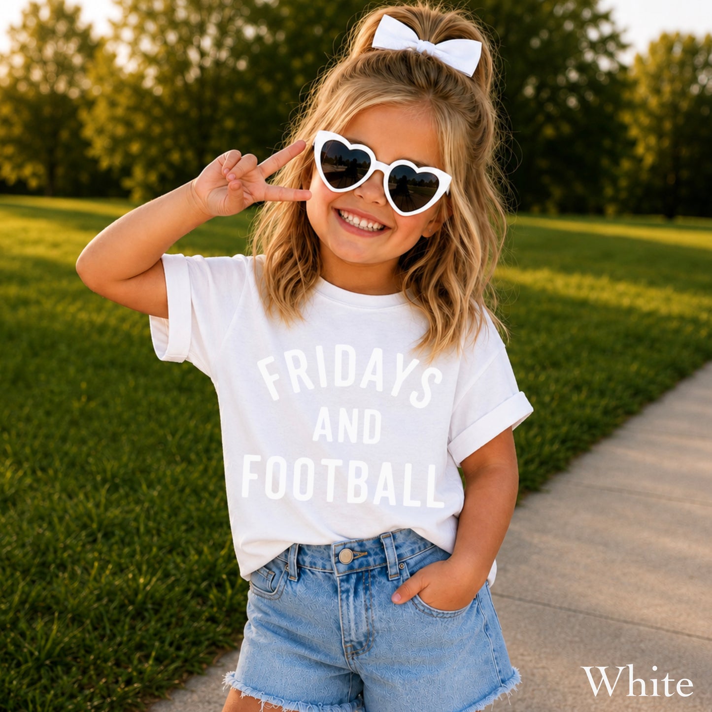 Fridays And Football Youth Comfort Color T-Shirt