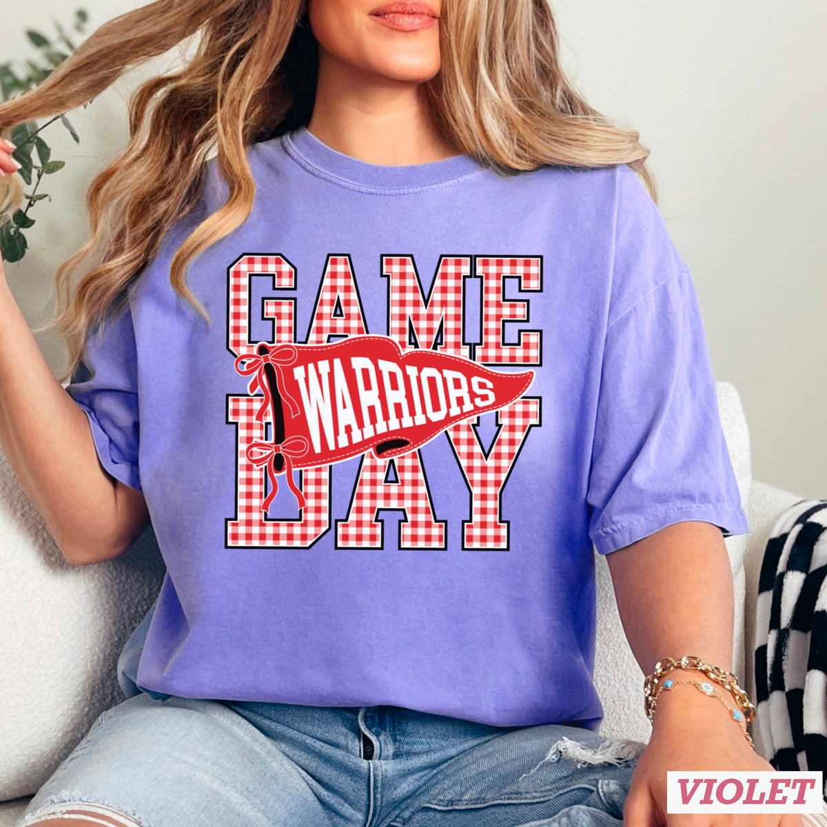 Warriors Comfort Color Graphic Tee